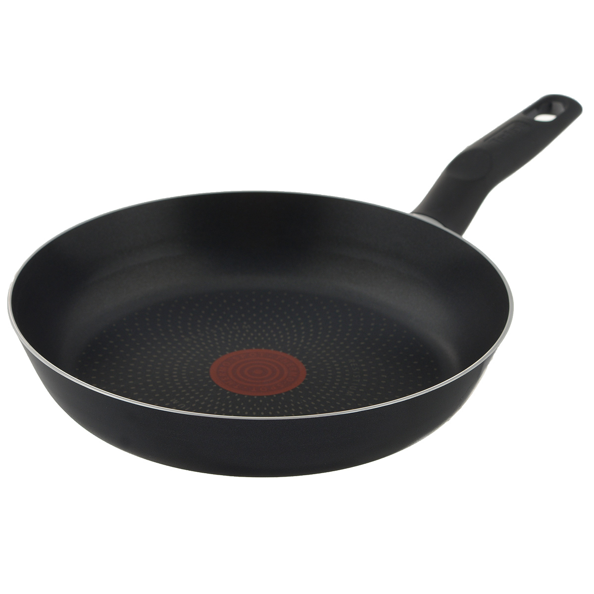 Сковорода Tefal Just, с антипригарным покрытием. Диаметр 22 см4041122 Сковорода Tefal Just, с антипригарным покрытием. Диаметр 22 см4041122Сковорода Tefal Just изготовлена из литого алюминия с высококачественным антипригарным покрытием Resistium. Покрытие отличается высокой прочностью и долгое время сохраняет свои свойства. На посуде с таким покрытием пищу можно готовить с минимальным добавлением подсолнечного масла, пища не пригорает и не прилипает к стенкам. После приготовления изделие очень легко моется. Кроме того, антипригарное покрытие абсолютно безопасно для здоровья и экологично, так как не содержит кадмия и свинца, при нагреве не выделяет вредных примесей PFOA и PTFE. Дно с технологией Durabase позволяет равномерно распределять тепло, за счет чего пища готовится быстрее. Вся посуда Tefal оснащена уникальным индикатором Thermo-Spot. Когда надпись Thermo-Spot исчезнет, и диск станет равномерно красным, значит, сковорода нагрелась до оптимальной температуры, и можно начинать готовить. Такой индикатор поможет защитить посуду от перегрева, а значит, антипригарное покрытие прослужит дольше. Ручка...