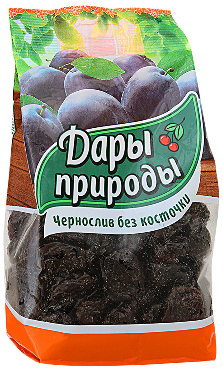 Дары природы чернослив сушеный без косточки, 450 г1245 Дары природы чернослив сушеный без косточки, 450 г1245Дары природы - это отборные сухофрукты, сохранившие для вас запас красоты, молодости, здоровья и тепло солнечных лучей. Сама природа заботится о вас! Сухофрукты - это бесценный источник клетчатки, антиоксидантов, полезных элементов, витаминов и минералов. Чернослив славится репутацией одного из самых любимых и полезных сухофруктов, замечательно сохраняющего все полезные свойства свежих плодов. Он богат клетчаткой, сахарами, органическими кислотами, минеральными веществами, является важным природным источником калия. Чернослив - кладовая здоровья! Он благотворно влияет на работу сердечно-сосудистой системы, желудочно-кишечного тракта, нормализует повышенное давление, восстанавливает работоспособность, обладает омолаживающими свойствами и улучшает общее состояние организма.