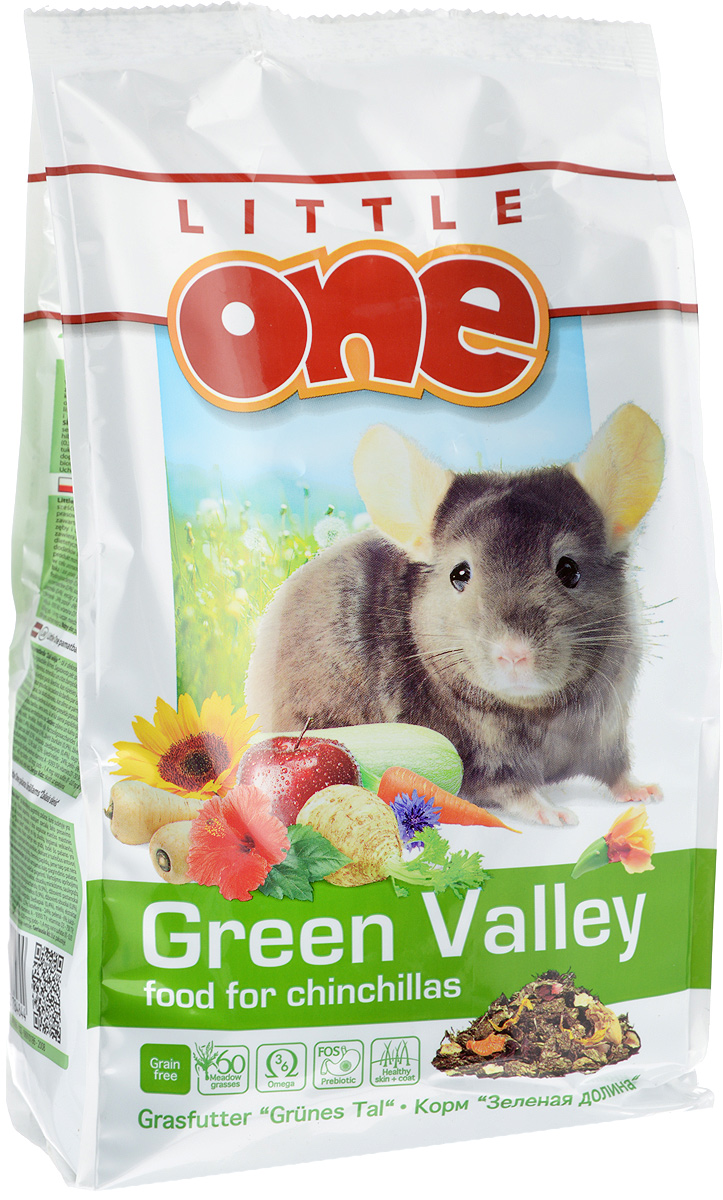 Корм для шиншилл Little One Зеленая долина, из разнотравья, 750 г60435 Корм для шиншилл Little One Зеленая долина, из разнотравья, 750 г60435Корм Little One Зеленая долина - рацион для декоративных животных, в состав которого входит 60 разновидностей трав. Изготовленный с помощью специальной технологии холодного прессования, корм сохранил все витамины, минералы и другие ценные питательные вещества, входящие в состав растений. Корм богат длинными волокнами клетчатки, что обеспечит необходимый уход за зубами и правильное пищеварение у шиншилл. Рацион обогащен фруктоолигосахаридами — натуральными пребиотиками, которые поддержат рост полезной микрофлоры в кишечнике. Жирные кислоты омега-3 и омега-6, содержащиеся в корме, обеспечат здоровье кожи и сделают шерсть питомца густой и блестящей. Дрожжевой экстракт, богатый витаминами группы В, селеном и бета-глюканами, окажет благотворное влияние на иммунную систему. Для разнообразия рациона шиншиллы в состав корма входят вкусные и полезные добавки — сушеные цветы, фрукты, овощи и ягоды. Не содержит зерновых компонентов, что прекрасно ...