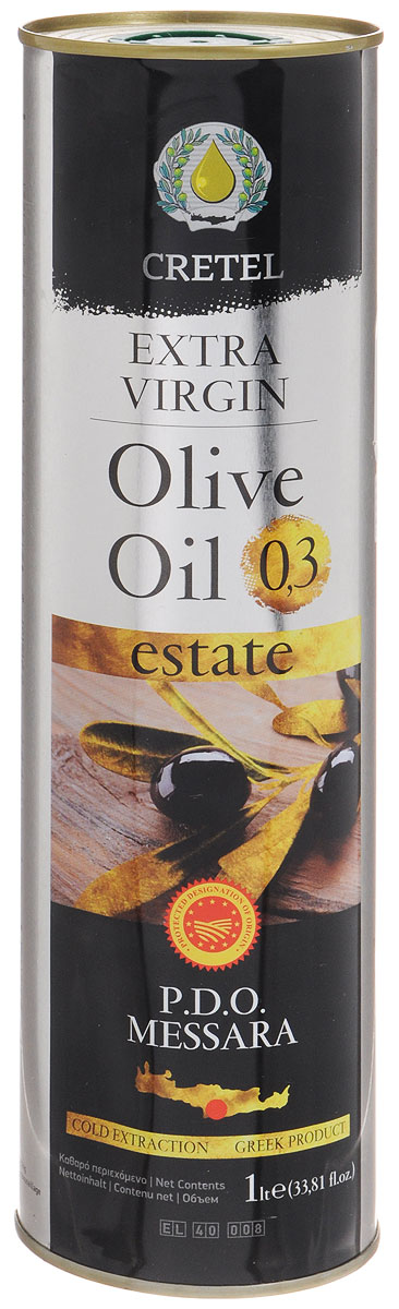 Cretel Extra Virgin масло оливковое P.D.O. Messara, 1 л16012 Cretel Extra Virgin масло оливковое P.D.O. Messara, 1 л16012Estate P.D.O. Messara (Protected designation of origin) — это уникальный объект авторского права, который закрепляет за производителем права гарантированный регион производства, несет на упаковке информацию о конкретном районе производства, в нашем случае, в районе Мессара, на острове Крит, Греция. Оливки были выращены, собраны и отжаты в масло полностью в определенном географическом регионе. Весь процесс изготовления этого масла, как говорилось выше, производится на месте сбора сырья. Маркировка дает гарантию потребителю, что масло не является ни в коем случае смесью масел. Один из главных показателей качества оливкового масла – кислотность, в оливковом масле Cretel Extra Virgin она не превышает 0,3%.