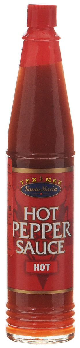 Santa Maria соус острый перцевый, 85 мл3880 Santa Maria соус острый перцевый, 85 мл3880Santa Maria Hot Pepper Sauce - острый перцевый соус на основе красного острого перца Чили. Благодаря своей консистенции соус легко растворяется в блюде. Удобно дозировать по каплям. Соус добавляют в любое блюдо в процессе приготовления, если нужно придать жгучесть и ярко выраженный вкус и аромат мексиканской кухни. Подходит для мяса, курицы и рыбы. Незаменимый ингредиент коктейля Кровавая Мэри. Уважаемые клиенты! Обращаем ваше внимание, что полный перечень состава продукта представлен на дополнительном изображении.