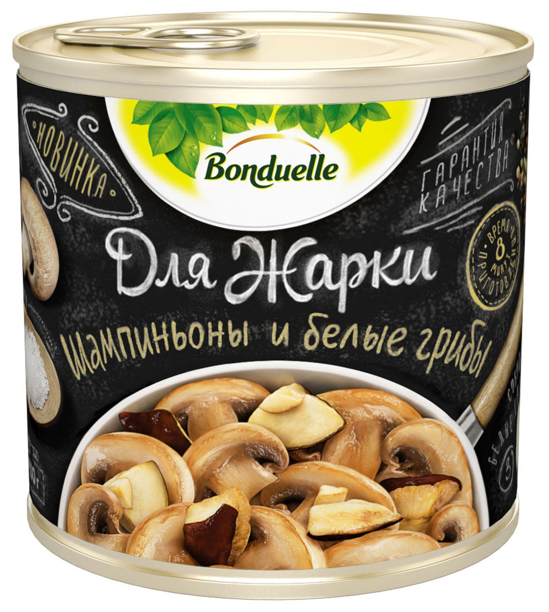 Bonduelle шампиньоны и белые грибы Для жарки, 400 г5528 Bonduelle шампиньоны и белые грибы Для жарки, 400 г5528Грибной дуэт, еще хранящий природные ароматы. Кажется, что вы жарите грибы на пикнике, только-только собрав. Готовить легко и быстро: обжарьте грибы в течение 8 минут в сковороде на сильном огне. Перед употреблением слейте жидкость. Уважаемые клиенты! Обращаем ваше внимание, что полный перечень состава продукта представлен на дополнительном изображении.