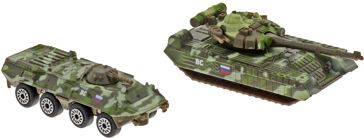 ТехноПарк Набор машинок Военная техника 2 шт SB-15-09-WBSB-15-09-WB ТехноПарк Набор машинок Военная техника 2 шт SB-15-09-WBSB-15-09-WBНабор машинок ТехноПарк Военная техника состоит из двух боевых машин, изготовленных из металла с пластиковыми элементами и окрашенных в камуфляжные цвета. Модели прекрасно детализированы, функциональны и выглядят очень реалистично. Мальчику очень понравится играть с ними в сюжетные игры с военной тематикой.