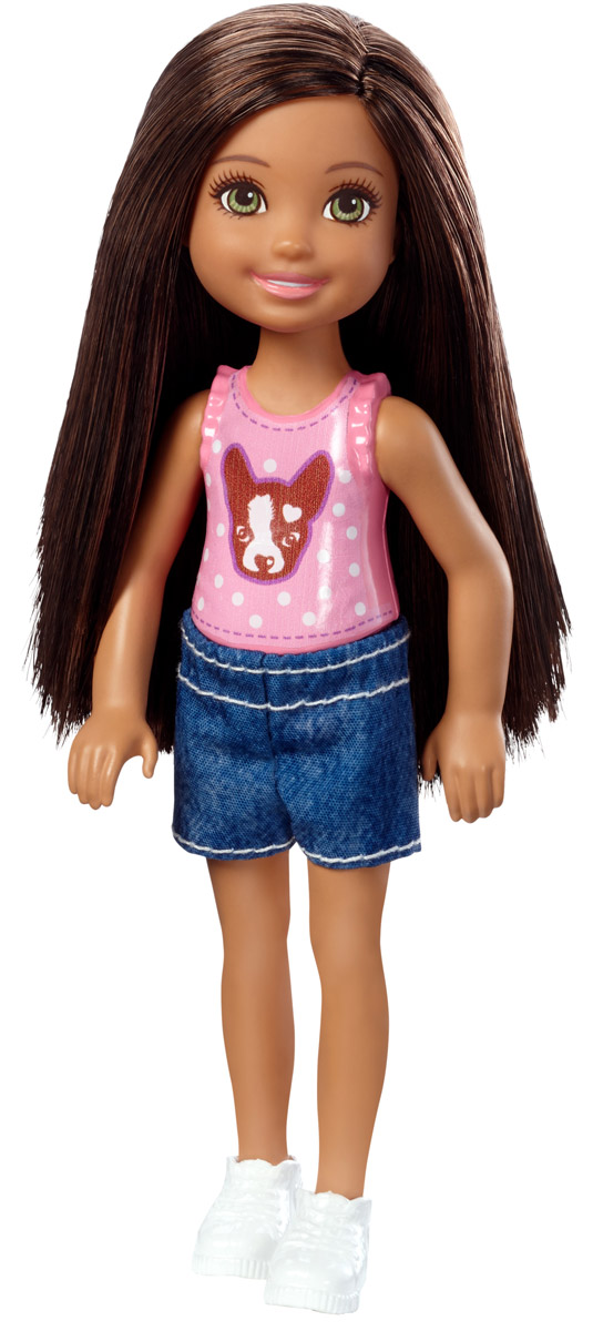 Barbie Мини-кукла Челси с сачком для ловли бабочекDWJ33_DWJ36 Barbie Мини-кукла Челси с сачком для ловли бабочекDWJ33_DWJ36Мини-кукла Barbie Челси порадует любую девочку, ведь она такая приветливая и веселая, что может поднять настроение одним своим присутствием. Челси собралась на веселую прогулку. Для активной прогулки у куколки у неё имеется сачок для ловли бабочек. У куклы длинные темные волосы, что позволит ребенку придумывать разнообразные прически. Малышка одета в пластиковый розовый топ с принтом собачки и синие шортики. На ножках - спортивные ботиночки белого цвета. Голова, ручки и ножки куклы подвижны. Игрушка изготовлена из качественных и безопасных материалов. Благодаря играм с куклой, ваша малышка сможет развить фантазию и любознательность, овладеть навыками общения и научиться ответственности. Порадуйте свою принцессу таким прекрасным подарком!