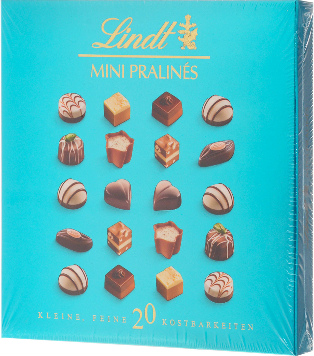 Lindt Pralines мини-конфеты из молочного шоколада ассорти, 100 г4000539320309 Lindt Pralines мини-конфеты из молочного шоколада ассорти, 100 г4000539320309Мини-конфеты из молочного шоколада Lindt Pralines - коллекция миниатюрных конфет, в которой представлены лучшие лакомства из шоколада Lindt. В элегантной упаковке находится двадцать конфеток девяти видов. Красиво оформленные сладости изготовлены из нуги, темного, молочного и белого шоколада. Наполнением для конфет служат: крем со вкусом миндаля и кофе, нуга, марципан, трюфель, апельсиновая и ореховая начинка. Конфеты Lindt Pralines - очаровательный и трогательный подарок, который вызовет радость и улыбку на лице близкого человека! Уважаемые клиенты! Обращаем ваше внимание, что полный перечень состава продукта представлен на дополнительном изображении. Упаковка может иметь несколько видов дизайна. Поставка осуществляется в зависимости от наличия на складе.