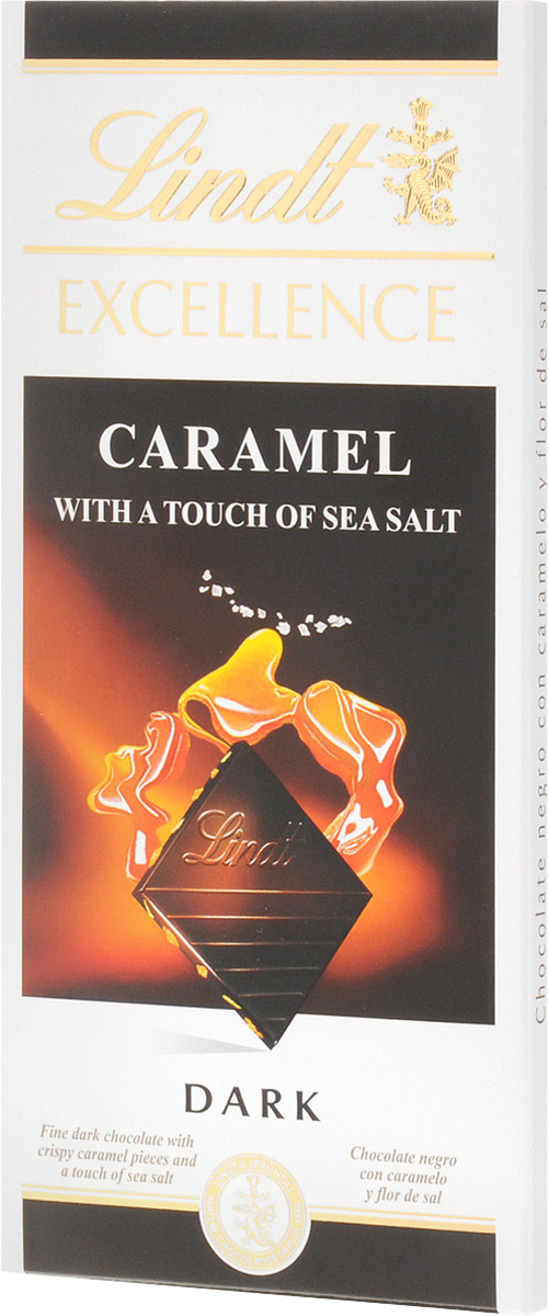 Lindt Excellence темный шоколад с карамелью и морской солью, 100 г3046920027281 Lindt Excellence темный шоколад с карамелью и морской солью, 100 г3046920027281Этот шоколад станет настоящей находкой для любителей сладостей с необычным вкусом. Шелковистая текстура легко тающего шоколада интересно контрастирует с хрустящими кусочками карамели и кристаллами соли, которые придают вкусу лакомства пикантный солоноватый оттенок. Уважаемые клиенты! Обращаем ваше внимание, что полный перечень состава продукта представлен на дополнительном изображении.