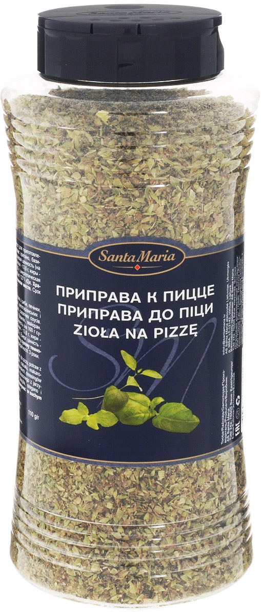 Santa Maria Приправа к пицце, 110 г15193 Santa Maria Приправа к пицце, 110 г15193Приправа к пицце Santa Maria - смесь сушеных трав, обладающая сильным насыщенным ароматом. Придает любому блюду изысканный аромат итальянской кухни. Приправа подходит к пицце, салатам, пастам, блюдам из рыбы, овощей, печени, а также используется для приготовления соусов. Уважаемые клиенты! Обращаем ваше внимание, что полный перечень состава продукта представлен на дополнительном изображении.