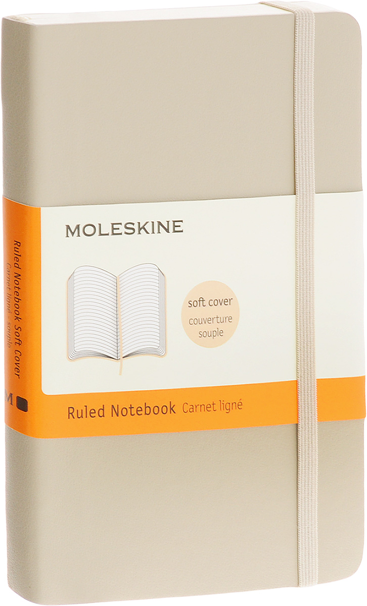 Moleskine Блокнот Classic Soft 96 листов в линейку формат B7 цвет бежевый385259_бежевый Moleskine Блокнот Classic Soft 96 листов в линейку формат B7 цвет бежевый385259_бежевыйБлокнот Moleskine Classic Soft - прекрасный инструмент для записи мыслей и важных заметок. Блокнот содержит 96 листов в линейку без полей. Листы прочно сшиты специальными нитками. Гибкая обложка блокнота выполнена из искусственной кожи и картона. У блокнота имеется вместительный внутренний кармашек. Блокнот с закругленными углами достаточно практичен в использовании. Блокнот дополнен удобной фиксирующей резинкой и закладкой-ляссе. Вне зависимости от профессии и рода деятельности у человека часто возникает потребность сделать какие-либо заметки. Именно поэтому всегда удобно иметь под рукой блокнот для записей, особенно если вы творческая личность и постоянно генерируете новые идеи.