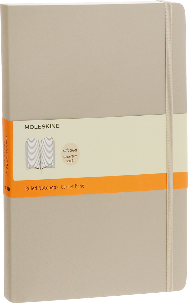 Moleskine Блокнот Classic Soft 96 листов в линейку цвет бежевый 385263385263_бежевый Moleskine Блокнот Classic Soft 96 листов в линейку цвет бежевый 385263385263_бежевыйБлокнот Moleskine Classic Soft - прекрасный инструмент для записи мыслей и важных заметок. Блокнот содержит 96 листов в линейку без полей. Листы прочно сшиты специальными нитками. На первом листе имеются поля для заполнения личных данных владельца. Гибкая обложка блокнота выполнена из искусственной кожи и картона. У блокнота имеется вместительный внутренний кармашек. Блокнот с закругленными углами достаточно практичен в использовании. Блокнот дополнен удобной фиксирующей резинкой и закладкой-ляссе. Вне зависимости от профессии и рода деятельности у человека часто возникает потребность сделать какие-либо заметки. Именно поэтому всегда удобно иметь под рукой блокнот для записей, особенно если вы творческая личность и постоянно генерируете новые идеи.