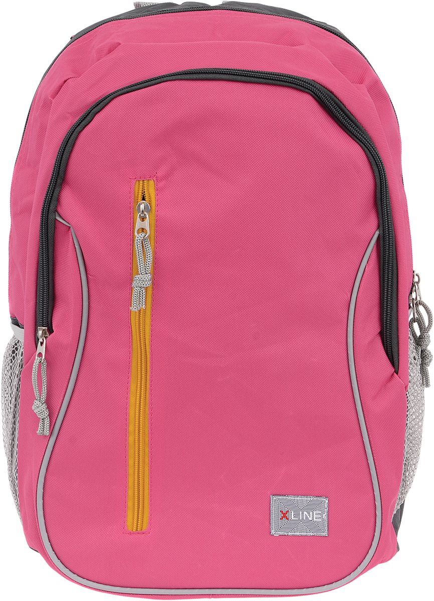 Proff Рюкзак X-line цвет розовыйDL-684A Proff Рюкзак X-line цвет розовыйDL-684AРюкзак Proff X-line понравится своей практичностью и ярким цветом. Рюкзак изготовлен из прочного и высококачественного полиэстера. Содержит два вместительных отделения, закрывающихся на застежки-молнии. Отделения не содержат дополнительных карманов. По бокам рюкзака находятся два открытых кармана-сетки, стянутых сверху резинками. Лицевая сторона оснащена прорезным вертикальным карманом на застежке-молнии. Мягкие широкие анатомические лямки позволяют легко и быстро отрегулировать изделие в соответствии с ростом. Рюкзак оснащен текстильной петлей для переноски и подвешивания.