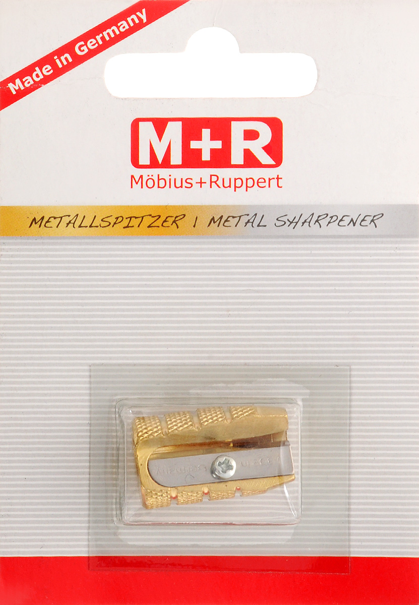 M+R Точилка Пуля0604-0002 M+R Точилка Пуля0604-0002Точилка M+R Пуля выполнена из металлической латуни. В точилке имеется одно отверстие для карандашей разного диаметра. Точилка подходит для заточки чернографитных и цветных карандашей. Эргономичная оригинальная форма сделает эту точилку незаменимым аксессуаром среди ваших канцелярских принадлежностей.