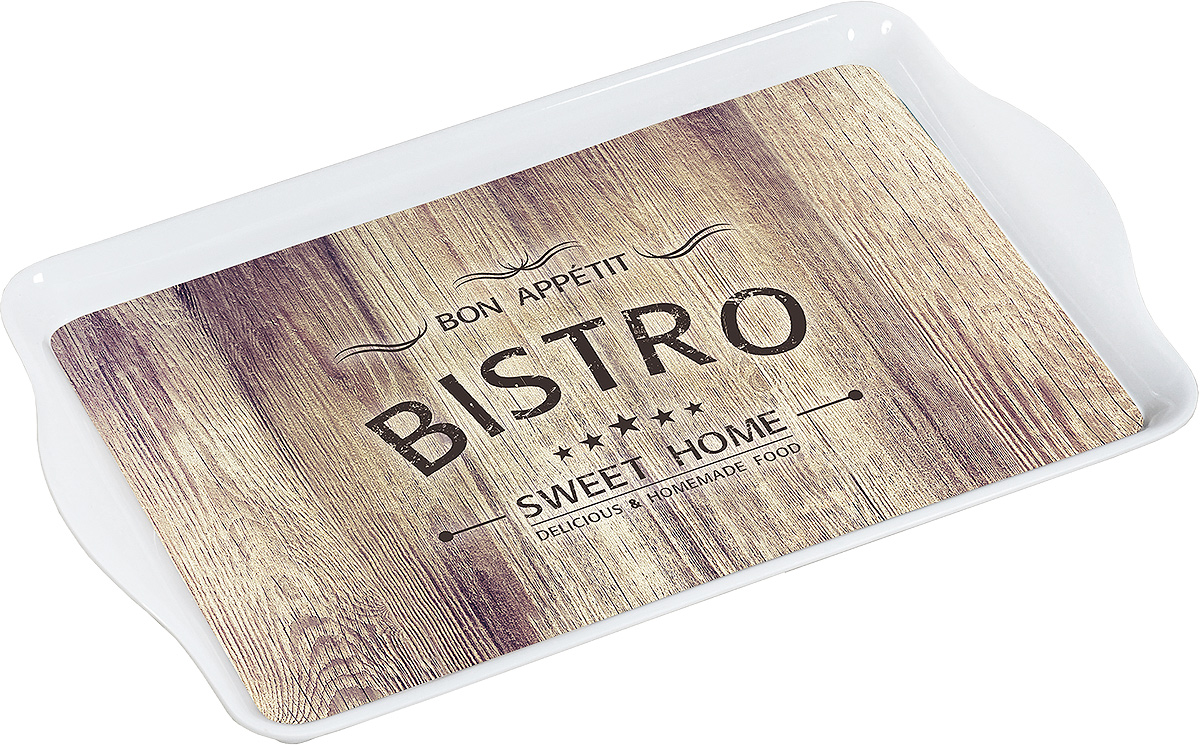 Поднос Kesper, 48 х 30 см. 7742-57742-5 Поднос Kesper, 48 х 30 см. 7742-57742-5Поднос Kesper Bistro изготовлен из прочного пластика и оформлен оригигнальным рисунком. Благодаря небольшим бортикам,предметы не упадут при переноске. Такой поднос уместит достаточное количество предметов и станет незаменимым предметом для сервировки стола.