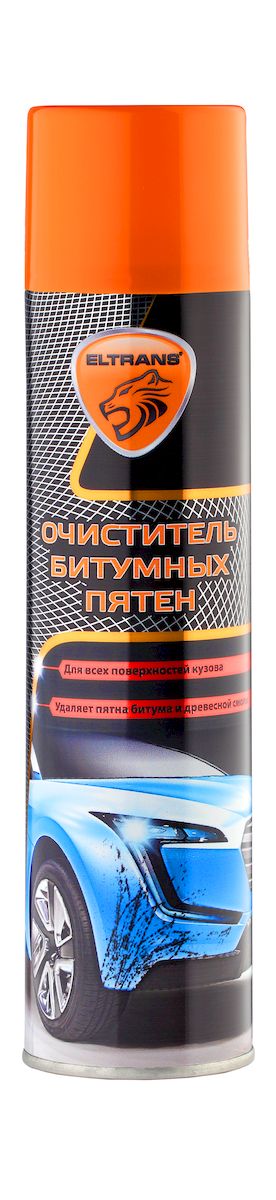 Очиститель битумных пятен Eltrans, 400 млEL-0301.03 Очиститель битумных пятен Eltrans, 400 млEL-0301.03Очиститель битумных пятен Eltrans предназначен для удаления пятен битума, древесной смолы, следов масел, технических жидкостей и средств антикоррозийного состава с лакокрасочного покрытия, стекол, фар, хромированных и пластиковых элементов кузова и колесных дисков всех типов. Активные компоненты, входящие в состав, усиливают действие друг друга и удаляют стойкие загрязнения, проникая в поры и микротрещины. Безопасен для всех типов лакокрасочного покрытия, резины и пластика. Способ применения: Использовать при температуре не ниже +10°С. Перед использованием энергично встряхнуть баллон. Распылить состав на обрабатываемые поверхности. Через 5-10 минут удалить загрязнения с помощью губки. Для обработки деталей со сложной геометрией поверхности (решетка радиатора, элементы бампера) использовать мягкую щетку. Вымыть автомобиль автошампунем Eltrans. Состав: алифатический растворитель >30%, функциональные добавки >30%, ароматизатор 3%. ...