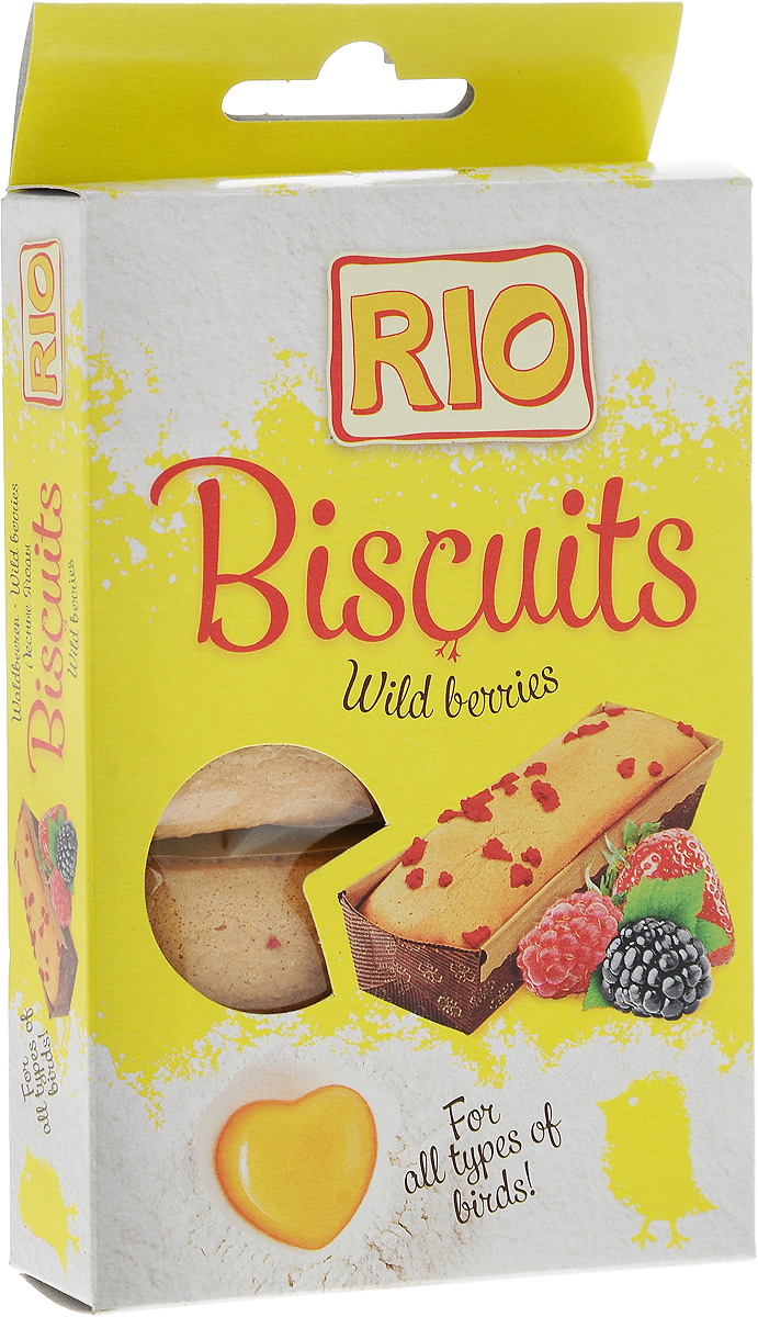 Лакомство для всех видов птиц RIO Biscuits, с лесными ягодами, 5 х 7 г59007 Лакомство для всех видов птиц RIO Biscuits, с лесными ягодами, 5 х 7 г59007Лакомство для птиц RIO Biscuits — это вкусная и питательная добавка к основному рациону для всех видов птиц. Приготовленные из цельных яиц и злаков, бисквиты будут особенно полезны в период линьки и размножения. Лесные ягоды, содержащиеся в бисквитах, помогут разнообразить питание ваших птиц. Товар сертифицирован.