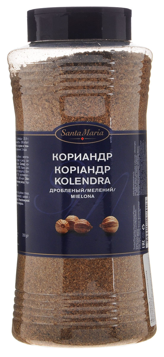 Santa Maria Кориандр дробленый, 350 г17701 Santa Maria Кориандр дробленый, 350 г17701Santa Maria Кориандр дробленый идеально подходит для приготовления мясных, рыбных и вегетарианских блюд, блюд из риса, салатов, салатных соусов.