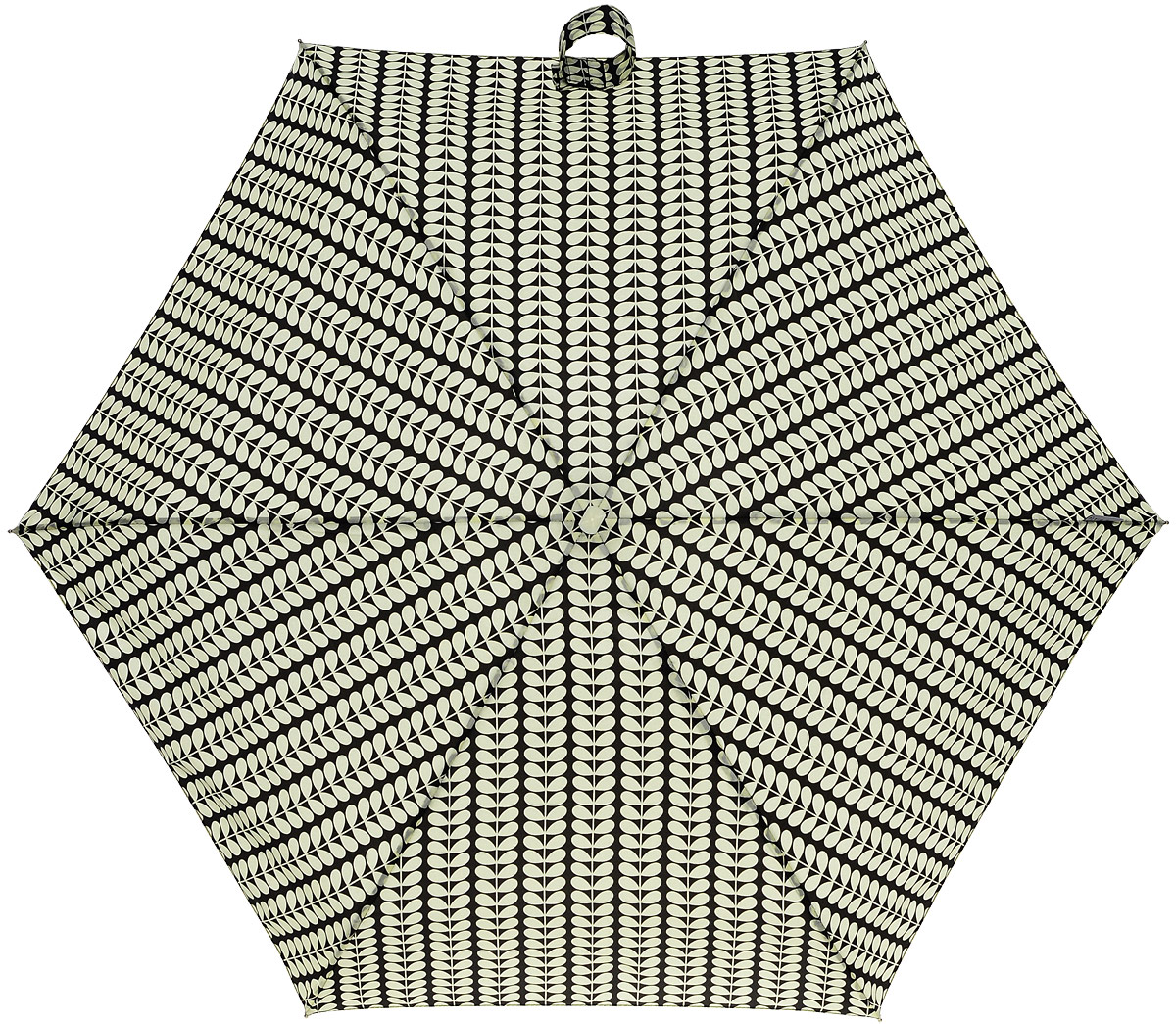 Зонт женский Orla Kiely Tiny, механический, 5 сложений, цвет: черный, бежевый. L744-2086L744-2086 Bi-ColourStem Зонт женский Orla Kiely Tiny, механический, 5 сложений, цвет: черный, бежевый. L744-2086L744-2086 Bi-ColourStemСтильный механический зонт Orla Kiely Tiny в 5 сложений даже в ненастную погоду позволит вам оставаться элегантной. Облегченный каркас зонта выполнен из 6 спиц из фибергласса и алюминия, стержень также изготовлен из алюминия, удобная рукоятка - из дерева. Купол зонта выполнен из прочного полиэстера. В закрытом виде застегивается хлястиком на липучке. Яркий оригинальный рисунок в виде листиков поднимет настроение в дождливый день. Зонт механического сложения: купол открывается и закрывается вручную до характерного щелчка. На рукоятке для удобства есть небольшой шнурок, позволяющий надеть зонт на руку тогда, когда это будет необходимо. К зонту прилагается чехол с небольшой нашивкой с названием бренда.