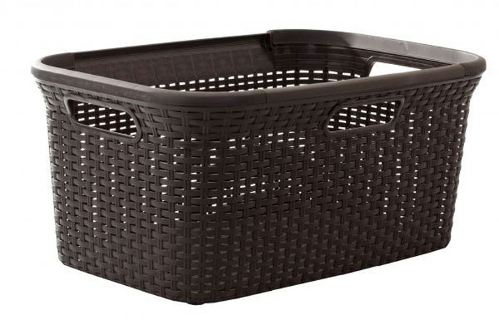 Корзина универсальная Curver Natural Style, цвет: темно-коричневый, 45 л00708-210 Корзина универсальная Curver Natural Style, цвет: темно-коричневый, 45 л00708-210Универсальная корзинка Curver Natural Style выполнена из высококачественного пластика и оформлена перфорацией в виде плетения. Она прекрасно подойдет для хранения различных бытовых вещей. Изделие оснащено удобными ручками по бокам.