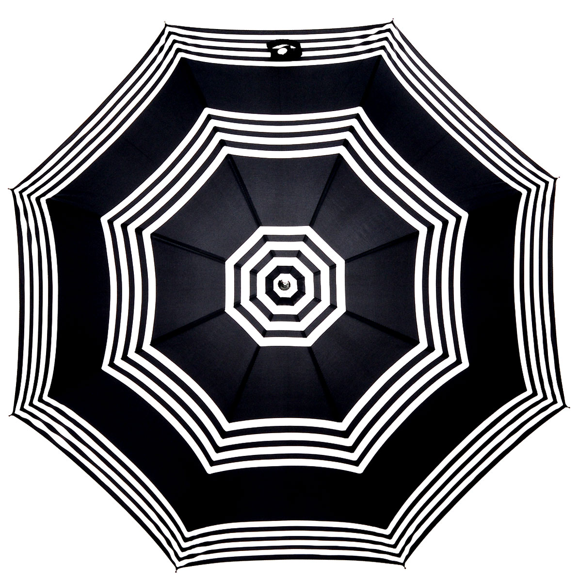 Зонт-трость женский Lulu Guinness Eliza, механический, цвет: черный, белый. L720-2784L720-2784 Stripes Зонт-трость женский Lulu Guinness Eliza, механический, цвет: черный, белый. L720-2784L720-2784 StripesМодный механический зонт-трость Lulu Guinness Eliza даже в ненастную погоду позволит вам оставаться стильной и элегантной. Каркас зонта включает 8 спиц из фибергласса. Стержень изготовлен из стали. Купол зонта выполнен из прочного полиэстера и оформлен принтом в виде полосок. Изделие дополнено удобной рукояткой из пластика с металлическим элементом. Зонт механического сложения: купол открывается и закрывается вручную до характерного щелчка. Модель застегивается с помощью хлястика на кнопку. Такой зонт не только надежно защитит вас от дождя, но и станет стильным аксессуаром, который идеально подчеркнет ваш неповторимый образ.