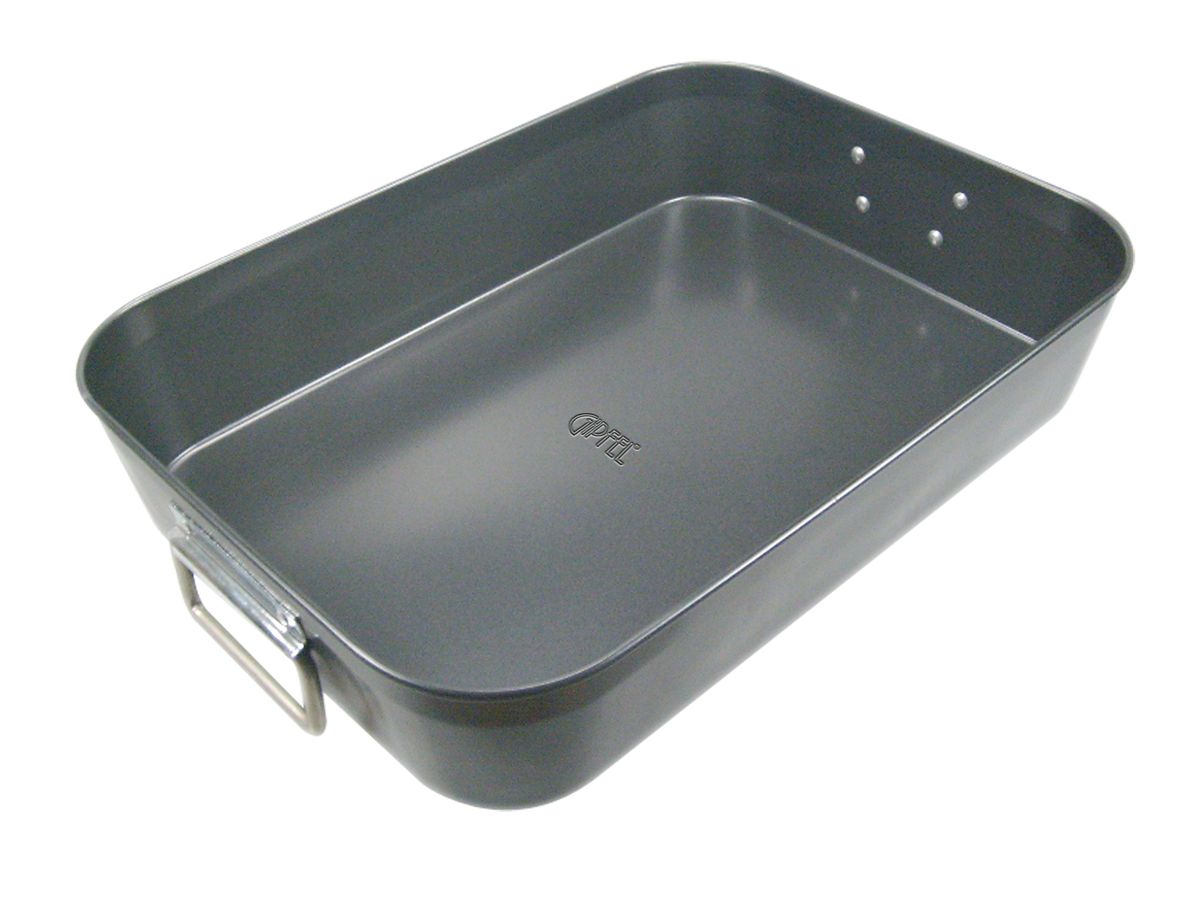Форма для выпечки Gipfel Comfort, с антипригарным покрытием, прямоугольная, 38,8 x 27,7 x 7,6 см1857 Форма для выпечки Gipfel Comfort, с антипригарным покрытием, прямоугольная, 38,8 x 27,7 x 7,6 см1857Прямоугольная форма для выпечки Gipfel Comfort изготовлена из высококачественной нержавеющей стали с антипригарным покрытием. Форма равномерно и быстро прогревается, что способствует лучшему пропеканию пищи. Ее легко чистить. Готовая выпечка без труда извлекается. Форма подходит для использования в духовке. Перед каждым использованием ее необходимо смазать небольшим количеством масла. Простая в уходе и долговечная в использовании форма для выпечки Gipfel Comfort станет верным помощником в создании ваших кулинарных шедевров. Размер формы (с учетом ручек): 38,8 x 27,7 x 7,6 см.