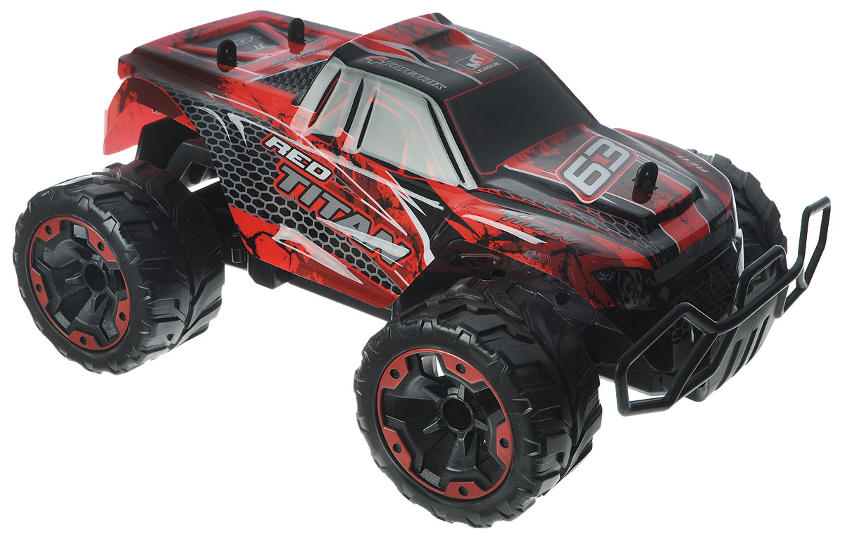Dickie Toys Машинка на радиоуправлении Red Titan19238 Dickie Toys Машинка на радиоуправлении Red Titan19238Радиоуправляемая гоночная машинка Dickie Toys Red Titan с мощными колесами и хорошим сцеплением с дорогой может разогнаться до 10 км/ч и совсем не боятся воды и грязи. Эта машина является уменьшенной копией настоящей машинки. Мощность ее составляет не более 10 мВт, а разнос каналов 50 кГц. С пульта управления возможно управлять многими функциями автомобиля: турбоускорением для плавного разгона и торможением. Машина имеет полное радиоуправление во всех направлениях. Рабочая частота 2,4ГГц, а максимальный коэффициент усиления антенны 3 дБ Машина работает от 4 батареек типа AA (входят в комплект). Пульт управления работает от 1 батарейки Крона (входит в комплект).