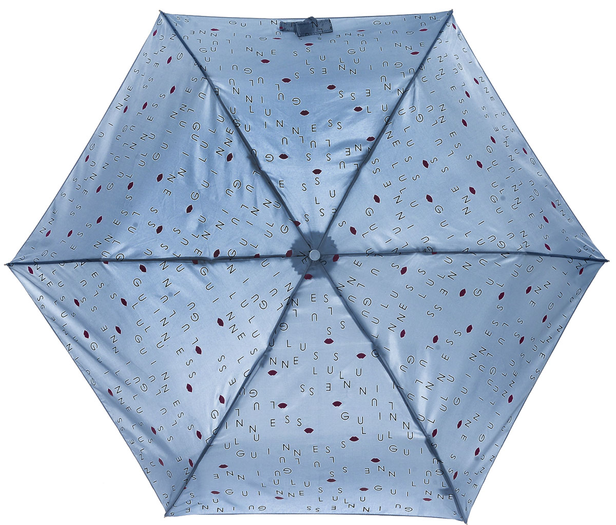 Зонт женский Lulu Guinness Superslim, механический, 3 сложения, цвет: серо-голубой, черный, розовый. L718-3179L718-3179 LuluLettersMistBlue Зонт женский Lulu Guinness Superslim, механический, 3 сложения, цвет: серо-голубой, черный, розовый. L718-3179L718-3179 LuluLettersMistBlueСтильный механический зонт Lulu Guinness Superslim в 3 сложения даже в ненастную погоду позволит вам оставаться элегантной. Облегченный каркас зонта выполнен из 6 спиц из фибергласса и алюминия, стержень также изготовлен из алюминия, удобная рукоятка - из пластика. Купол зонта выполнен из прочного полиэстера=. В закрытом виде застегивается хлястиком на кнопке. Яркий оригинальный в виде надписей и изображения губ поднимет настроение в дождливый день. Зонт механического сложения: купол открывается и закрывается вручную до характерного щелчка. На рукоятке для удобства есть небольшой шнурок, позволяющий надеть зонт на руку тогда, когда это будет необходимо. К зонту прилагается чехол, который дополнительно застегивается на липучку, с небольшой нашивкой с названием бренда. Такой зонт компактно располагается в кармане, сумочке, дверке автомобиля.