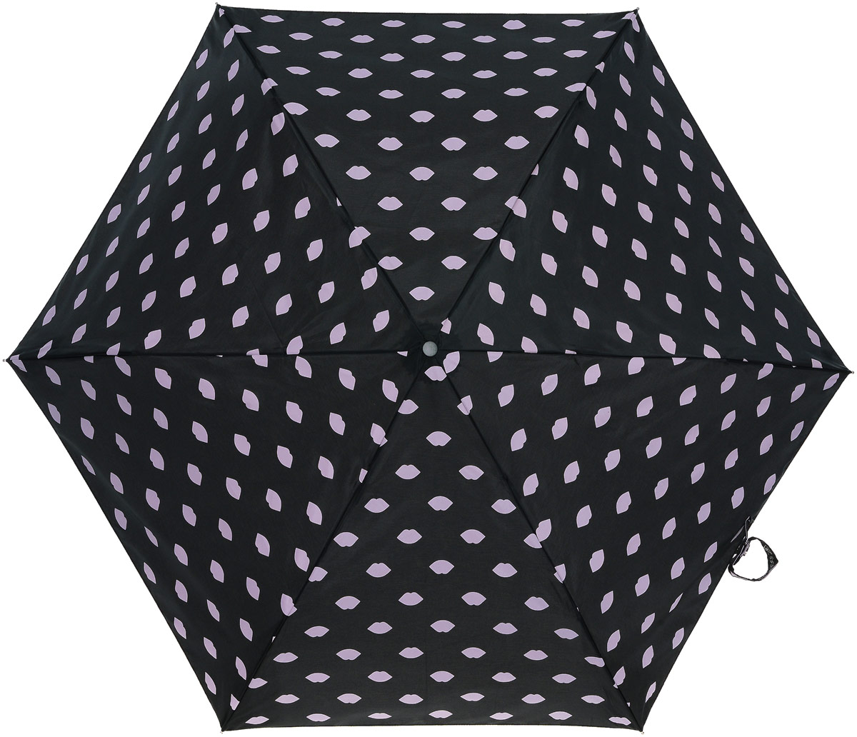 Зонт женский Lulu Guinness Superslim, механический, 3 сложения, цвет: черный, бледно-розовый. L718-2875L718-2875 Lipsprint Зонт женский Lulu Guinness Superslim, механический, 3 сложения, цвет: черный, бледно-розовый. L718-2875L718-2875 LipsprintСтильный механический зонт Lulu Guinness Superslim в 3 сложения даже в ненастную погоду позволит вам оставаться элегантной. Облегченный каркас зонта выполнен из 6 спиц из фибергласса и алюминия, стержень также изготовлен из алюминия, удобная рукоятка - из пластика. Купол зонта выполнен из прочного полиэстера. В закрытом виде застегивается хлястиком на кнопке. Яркий оригинальный принт в виде изображения губ поднимет настроение в дождливый день. Зонт механического сложения: купол открывается и закрывается вручную до характерного щелчка. На рукоятке для удобства есть небольшой шнурок, позволяющий надеть зонт на руку тогда, когда это будет необходимо. К зонту прилагается чехол, который дополнительно застегивается на липучку, с небольшой нашивкой с названием бренда. Такой зонт компактно располагается в кармане, сумочке, дверке автомобиля.