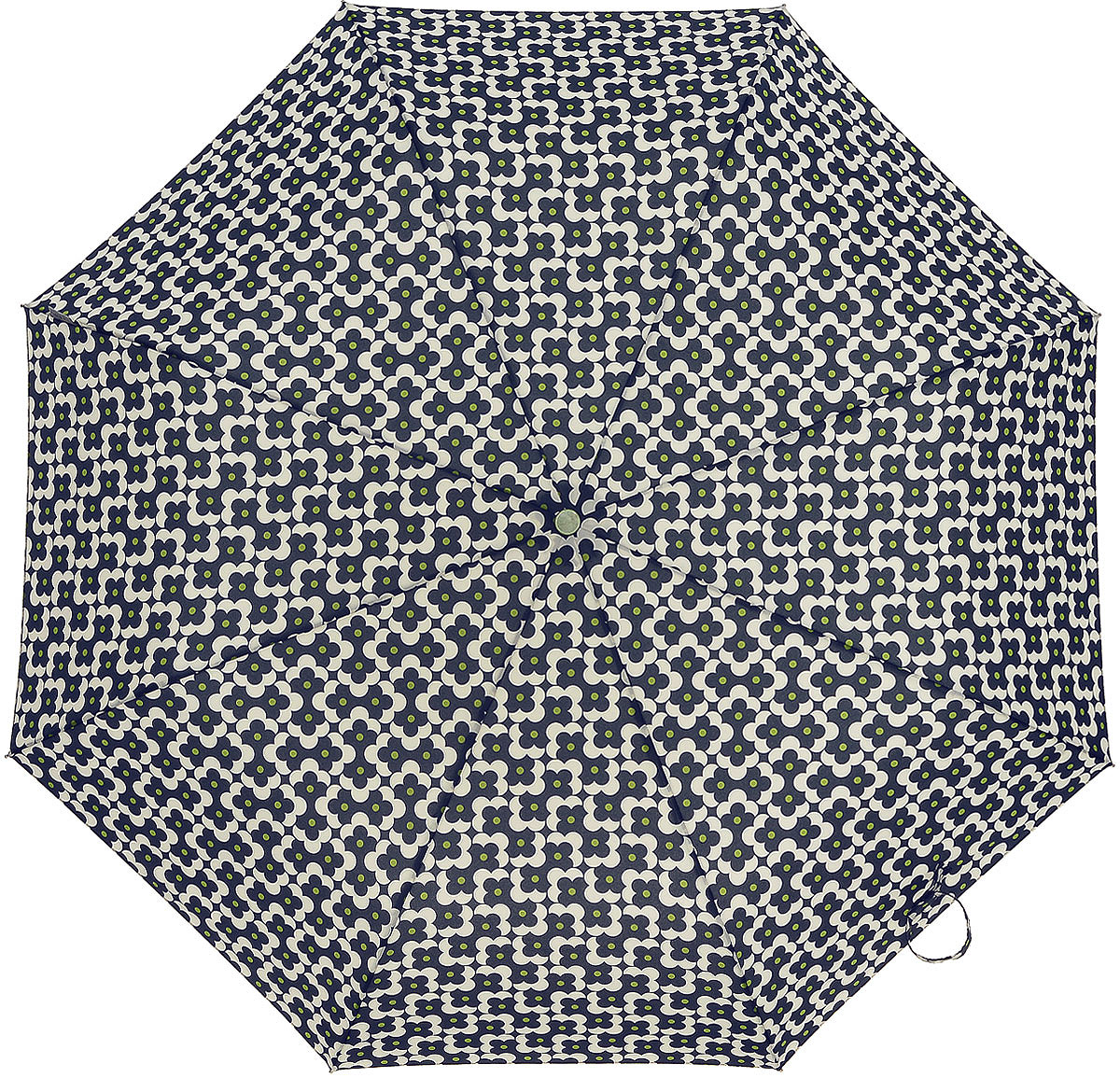 Зонт женский Orla Kiely Minilite, механический, 3 сложения, цвет: темно-синий, белый, зеленый. L743-3115L743-3115 FlowerShadowDotInk Зонт женский Orla Kiely Minilite, механический, 3 сложения, цвет: темно-синий, белый, зеленый. L743-3115L743-3115 FlowerShadowDotInkСтильный механический зонт Orla Kiely Minilite в 3 сложения даже в ненастную погоду позволит вам оставаться элегантной. Каркас зонта выполнен из 8 спиц из фибергласса и алюминия, стержень также изготовлен из алюминия, удобная рукоятка - из дерева. Купол зонта выполнен из прочного полиэстера. В закрытом виде застегивается хлястиком на липучке. Яркий оригинальный цветочный рисунок поднимет настроение в дождливый день. Зонт механического сложения: купол открывается и закрывается вручную до характерного щелчка. На рукоятке для удобства есть небольшой шнурок, позволяющий надеть зонт на руку тогда, когда это будет необходимо. К зонту прилагается чехол, который оформлен нашивкой с названием бренда. Такой зонт компактно располагается в кармане, сумочке, дверке автомобиля.
