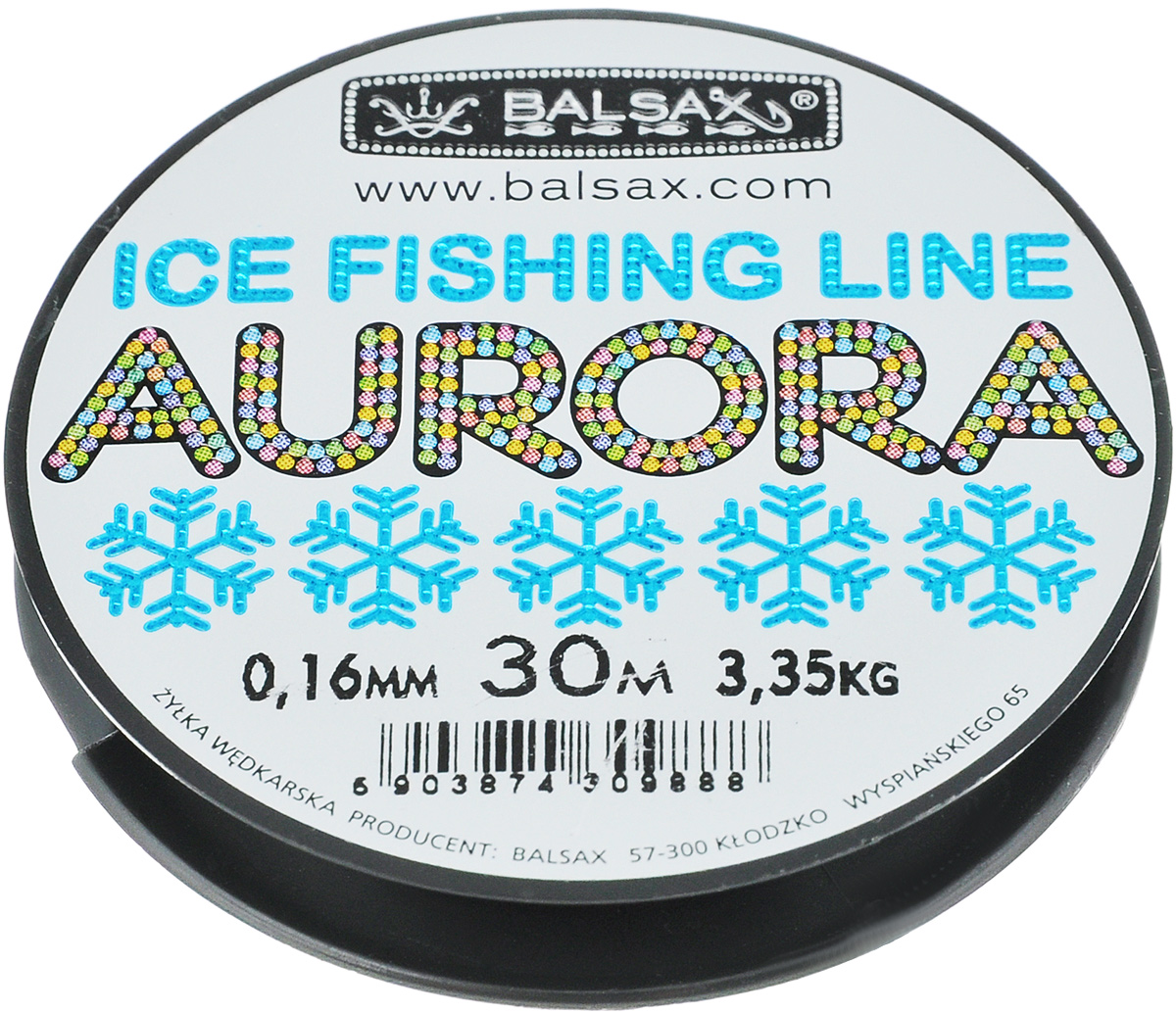 Леска зимняя Balsax Aurora, 30 м, 0,16 мм, 3,35 кг310-04016 Леска зимняя Balsax Aurora, 30 м, 0,16 мм, 3,35 кг310-04016Леска зимняя Balsax Aurora изготовлена из 100% нейлона и очень хорошо выдерживает низкие температуры. Поверхность лески обработана таким образом, что она не обмерзает и отлично подходит для подледного лова. Прочна в местах вязки узлов даже при минимальном диаметре.