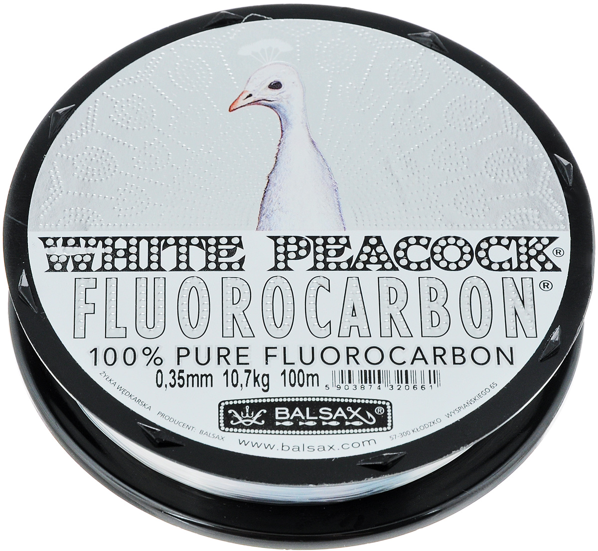 Леска флюорокарбоновая Balsax White Peacock, 100 м, 0,35 мм, 10,7 кг314-08035 Леска флюорокарбоновая Balsax White Peacock, 100 м, 0,35 мм, 10,7 кг314-08035Флюорокарбоновая леска Balsax White Peacock становится абсолютно невидимой в воде. Обычные лески отражают световые лучи, поэтому рыбы их обнаруживают. Флюорокарбон имеет приближенный к воде коэффициент преломления, поэтому пропускает сквозь себя свет, не давая отражений. Рыбы не видят флюорокарбон. Многие рыболовы во всем мире используют подобные лески в качестве поводковых, благодаря чему получают более лучшие результаты. Флюорокарбон на 50% тяжелее обычных лесок и на 78% тяжелее воды. Понятно, почему этот материал используется для рыболовных лесок, он тонет очень быстро. Флюорокарбон не впитывает воду даже через 100 часов нахождения в ней. Обычные лески впитывают до 10% воды в течение 24 часов, что приводит к потере 5 - 10% прочности. Сопротивляемость флюорокарбона к истиранию значительно больше, чем у обычных лесок. Он выдерживает температуры от -40°C до + 160°C.