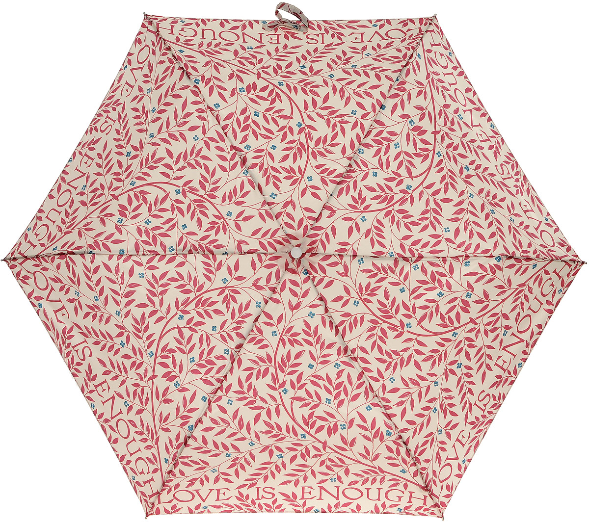 Зонт женский Morris & Co Superslim, механический, 3 сложения, цвет: бежевый, бордовый, синий. L714-2796L714-2796 LoveisEnough Зонт женский Morris & Co Superslim, механический, 3 сложения, цвет: бежевый, бордовый, синий. L714-2796L714-2796 LoveisEnoughСтильный механический зонт Morris & Co Superslim в 3 сложения даже в ненастную погоду позволит вам оставаться элегантной. Облегченный каркас зонта выполнен из 6 спиц из фибергласса и алюминия, стержень также изготовлен из алюминия, удобная рукоятка - из дерева. Купол зонта выполнен из прочного полиэстера. В закрытом виде застегивается хлястиком на липучке. Яркий оригинальный принт в виде изображения листьев и цветов поднимет настроение в дождливый день. Зонт механического сложения: купол открывается и закрывается вручную до характерного щелчка. На рукоятке для удобства есть небольшой шнурок, позволяющий надеть зонт на руку тогда, когда это будет необходимо. К зонту прилагается чехол, который дополнительно застегивается на липучку. Чехол оформлен небольшой нашивкой с названием бренда. Такой зонт компактно располагается в кармане, сумочке, дверке автомобиля.