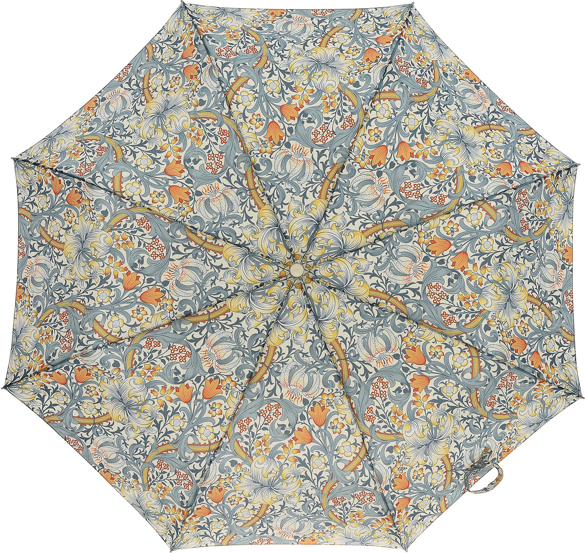 Зонт женский Morris & Co Minilite, механический, 3 сложения, цвет: мультиколор. L757-3199L757-3199 MinorGoldenLilySlate Зонт женский Morris & Co Minilite, механический, 3 сложения, цвет: мультиколор. L757-3199L757-3199 MinorGoldenLilySlateСтильный механический зонт Morris & Co Minilite в 3 сложения даже в ненастную погоду позволит вам оставаться элегантной. Облегченный каркас зонта выполнен из 8 спиц из фибергласса и алюминия, стержень также изготовлен из алюминия, удобная рукоятка - из дерева. Купол зонта выполнен из прочного полиэстера и оформлен оригинальным принтом. В закрытом виде застегивается хлястиком на липучку. Зонт механического сложения: купол открывается и закрывается вручную до характерного щелчка. На рукоятке для удобства есть небольшой шнурок, позволяющий при необходимости надеть зонт на руку. К зонту прилагается чехол. Такой зонт компактно располагается в глубоком кармане, сумочке, дверке автомобиля.