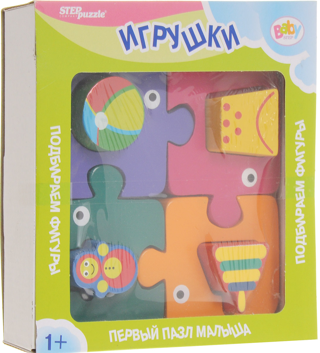 Step Puzzle Пазл для малышей Игрушки89026 Step Puzzle Пазл для малышей Игрушки89026Пазл для малышей Step Puzzle Растения несет энергию живой природы, благотворно влияет на здоровье и психику ребенка. Пазл ориентирован на активное развитие мелкой моторики, сенсорики, речи, памяти, внимания, логического и образного мышления вашего ребенка. Элементы пазла выполнены из прочного дерева с изображениями разных игрушек. Игра специально разработана для занятий с детьми от 1 года до 3х лет.