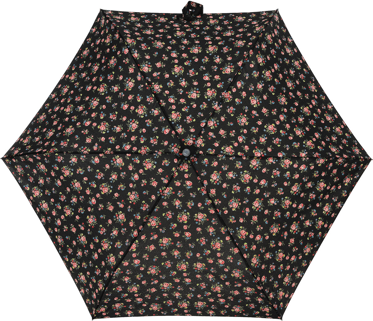 Зонт женский Cath Kidston Minilite, механический, 3 сложения, цвет: черный, мультиколор. L768-2652L768-2652 KewSprigCharcole Зонт женский Cath Kidston Minilite, механический, 3 сложения, цвет: черный, мультиколор. L768-2652L768-2652 KewSprigCharcoleСтильный механический зонт Cath Kidston Minilite в 3 сложения даже в ненастную погоду позволит вам оставаться элегантной. Облегченный каркас зонта выполнен из 8 спиц из фибергласса и алюминия, стержень также изготовлен из алюминия, удобная рукоятка - из пластика. Купол зонта выполнен из прочного полиэстера. В закрытом виде застегивается хлястиком на липучке. Яркий оригинальный цветочный принт поднимет настроение в дождливый день. Зонт механического сложения: купол открывается и закрывается вручную до характерного щелчка. На рукоятке для удобства есть небольшой шнурок, позволяющий надеть зонт на руку тогда, когда это будет необходимо. К зонту прилагается чехол с небольшой нашивкой с названием бренда. Oaeie зонт компактно располагается в кармане, сумочке, дверке автомобиля.