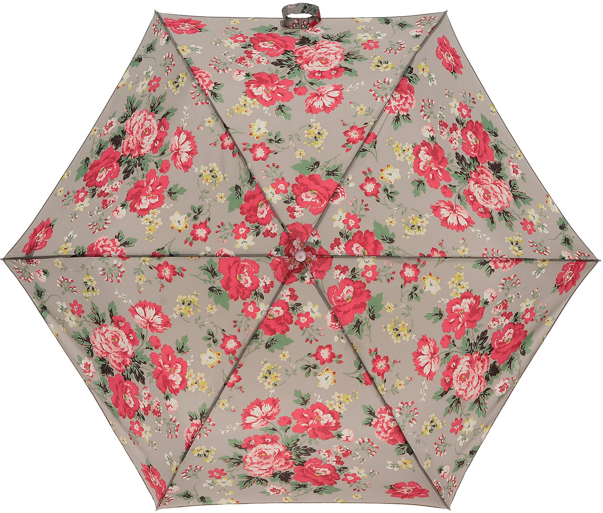 Зонт женский Cath Kidston Minilite, механический, 3 сложения, цвет: светло-серый, красный, зеленый. L768-3072L768-3072 WinterRoseOat Зонт женский Cath Kidston Minilite, механический, 3 сложения, цвет: светло-серый, красный, зеленый. L768-3072L768-3072 WinterRoseOatСтильный механический зонт Cath Kidston Minilite в 3 сложения даже в ненастную погоду позволит вам оставаться элегантной. Облегченный каркас зонта выполнен из 8 спиц из фибергласса и алюминия, стержень также изготовлен из алюминия, удобная рукоятка - из пластика. Купол зонта выполнен из прочного полиэстера. В закрытом виде застегивается хлястиком на липучке. Яркий оригинальный цветочный принт поднимет настроение в дождливый день. Зонт механического сложения: купол открывается и закрывается вручную до характерного щелчка. На рукоятке для удобства есть небольшой шнурок, позволяющий надеть зонт на руку тогда, когда это будет необходимо. К зонту прилагается чехол с небольшой нашивкой с названием бренда. Такой зонт компактно располагается в кармане, сумочке, дверке автомобиля.