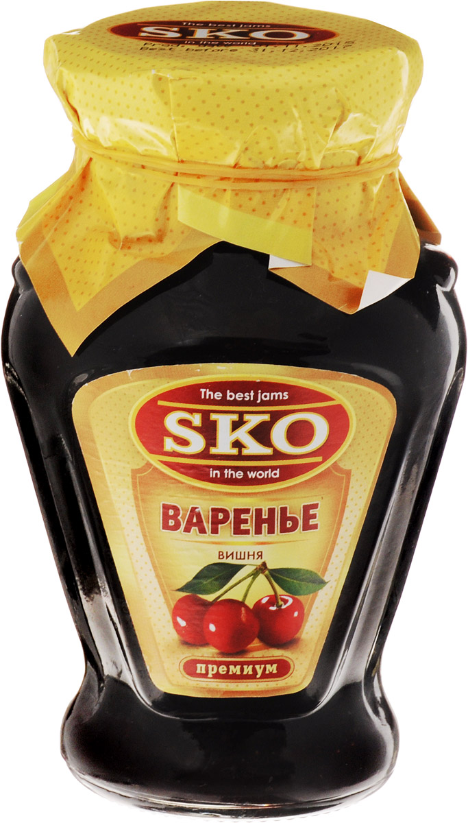 SKO варенье из вишни, 400 г11004 SKO варенье из вишни, 400 г11004Варенье SKO приготовлено по домашнему рецепту и современным технологиям. Может использоваться для приготовления пирогов, тортов и других разнообразных десертов, а также в качестве самостоятельного лакомства. Помимо замечательных вкусовых качеств, издавна известны и полезные свойства варенья из вишни. В нем содержатся витамины В, С, А, ЕЕ, РР, медь, марганец, железо, хром, цинк, фосфор, кальций, магний. Вишневое варенье способствует нормализации свертывания крови, следовательно, потребление плодов вишни предупреждает инфаркты. Уважаемые клиенты! Обращаем ваше внимание, что полный перечень состава продукта представлен на дополнительном изображении.