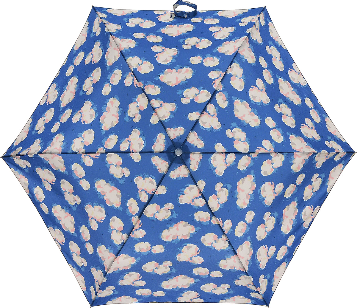 Зонт женский Cath Kidston Minilite, механический, 3 сложения, цвет: синий, мультиколор. L768-2949L768-2949 MiniClouds Зонт женский Cath Kidston Minilite, механический, 3 сложения, цвет: синий, мультиколор. L768-2949L768-2949 MiniCloudsСтильный механический зонт Cath Kidston Minilite в 3 сложения даже в ненастную погоду позволит вам оставаться элегантной. Каркас зонта выполнен из 8 спиц из фибергласса и алюминия, стержень также изготовлен из алюминия, удобная рукоятка - из пластика. Купол зонта выполнен из прочного полиэстера. В закрытом виде застегивается хлястиком на липучке. Яркий оригинальный рисунок в виде облаков поднимет настроение в дождливый день. Зонт механического сложения: купол открывается и закрывается вручную до характерного щелчка. На рукоятке для удобства есть небольшой шнурок, позволяющий надеть зонт на руку тогда, когда это будет необходимо. К зонту прилагается чехол, который оформлен нашивкой с названием бренда. Такой зонт компактно располагается в кармане, сумочке, дверке автомобиля.