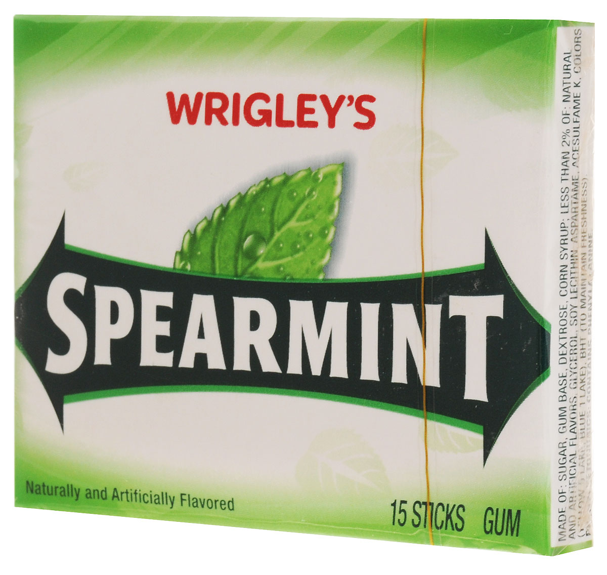 Wrigleys Spearmint жевательная резинка, 40,5 г226650 Wrigleys Spearmint жевательная резинка, 40,5 г226650Классическая жевательная резинка Wrigleys Spearmint. Великолепный мятный вкус дарит свежесть уже более 100 лет. Уважаемые клиенты! Обращаем ваше внимание, что полный перечень состава продукта представлен на дополнительном изображении.