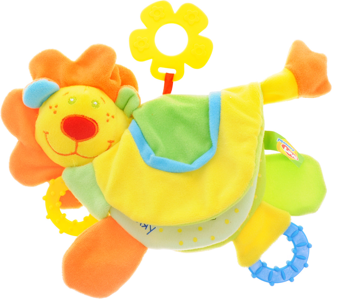 Mommy Love Развивающая игрушка Лев РороLKM0\M Mommy Love Развивающая игрушка Лев РороLKM0\MРазвивающая игрушка Mommy Love Лев Роро - это маленький львенок, который очень понравится вашему малышу. Шуршащая грива, прорезыватели, цветные странички, встроенная погремушка и пищалка развивают слух, приятный на ощупь материал, специальная форма игрушки и подобранная цветовая гамма удовлетворяют потребности ребенка в телесно-кинестетических, визуальных и вербальных контактах, самых важных до одного года.