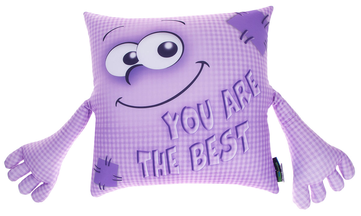Maxi Toys Подушка с ручками You Are The BestMT-D041403-A Maxi Toys Подушка с ручками You Are The BestMT-D041403-AЯркая и оригинальная подушка Maxi Toys You Are The Best с пришитыми мягкими ручками станет отличным аксессуаром к интерьеру любой детской комнаты! Подушка украшена принтом с изображением веселой рожицы и надписью You Are The Best. Мягкую подушку можно взять с собой в путешествие - в самолете и автомобиле положить ее под голову во время отдыха, а наполнение в виде маленьких полимерных шариков будет отлично снимать стресс. Размер подушки: 32 см х 32 см х 14 см.