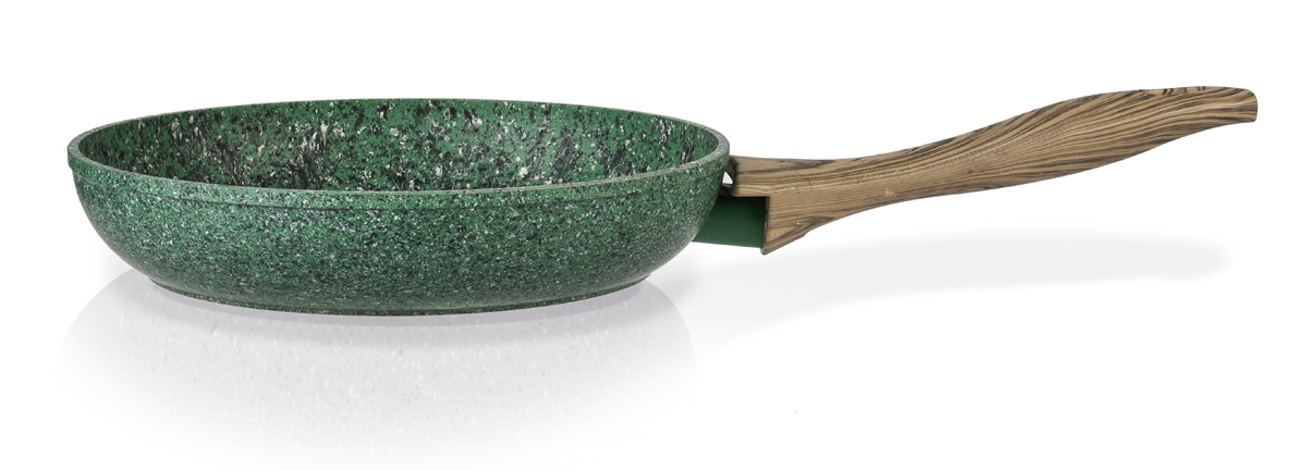 Сковорода Fissman Malachite, с антипригарным покрытием. Диаметр 24 смAL-4311.24 Сковорода Fissman Malachite, с антипригарным покрытием. Диаметр 24 смAL-4311.241 слой улучшает сцепление покрытия с металлом, 2 слой – грунтовый, 3 слой - более прочное покрытие на основе минеральных компонентов, 4 слой – высокопрочное антипригарное покрытие, усиленное вкраплением каменных частиц, 5 дополнительный антипригарный слой с керамическими частицами. Высота стенок: 4,9 см.