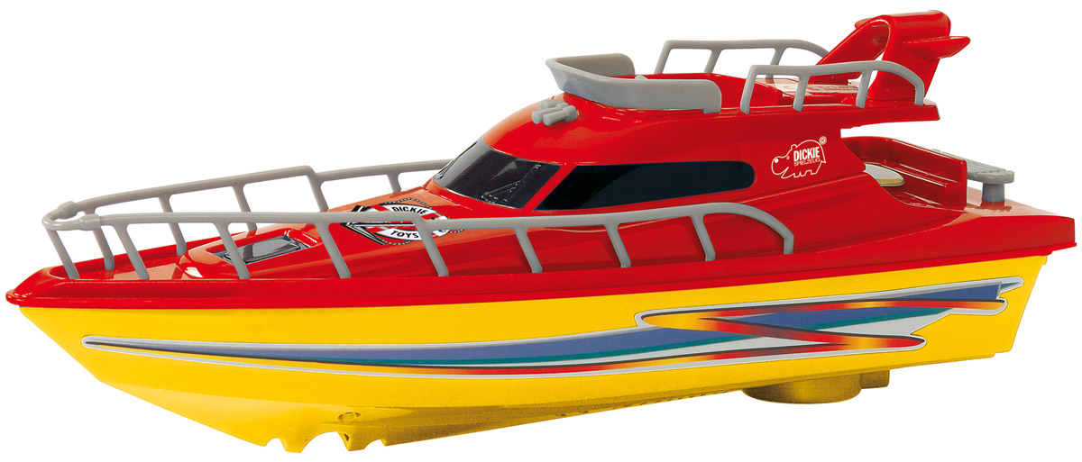 Dickie Toys Яхта Ocean Dream цвет желтый красный3774001_желтый, красный Dickie Toys Яхта Ocean Dream цвет желтый красный3774001_желтый, красныйЯхта с турбодвигателем Dickie Toys Ocean Dream поможет вашему ребенку почувствовать себя настоящим морским спасателем. Яхта изготовлена из яркого безопасного пластика. Такая игрушка разнообразит игровые ситуации, откроет новые сюжеты для маленького автолюбителя и поможет развить мелкую моторику рук, внимание и координацию движений. Не упустите шанс порадовать своего малыша замечательным подарком! Для работы игрушки необходима батарейка типа AA (не входит в комплект).