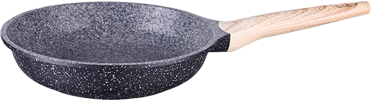 Сковорода Fissman Spotty Stone, с антипригарным покрытием. Диаметр 24 смAL-4421.24 Сковорода Fissman Spotty Stone, с антипригарным покрытием. Диаметр 24 смAL-4421.24Сковорода Fissman Spotty Stone изготовлена из литого алюминия с многослойным антипригарным покрытием FissEcoStone, которое усилено вкраплением каменных частиц. Первый слой - анодированный, второй слой - грунтовый, третий слой - высокопрочное антипригарное покрытие, усиленное натуральной каменной крошкой на основе минеральных компонентов, четвертый дополнительный шероховатый антипригарный слой с керамическими частицами. Главное преимущество покрытия - это устойчивость к царапинам и износу. Также покрытие безопасно для здоровья человека и окружающей среды. Утолщенное дно сковороды рационально распределяет тепло, что позволяет продуктам готовиться быстро и равномерно. Приятная на ощупь ручка из бакелита не нагревается и не скользит в руках. Посуда серии Spotty Stone - это уникальный дизайн и непревзойденное качество. Сковорода подходит для газовых, электрических, стеклокерамических, индукционных плит. Можно мыть в посудомоечной...