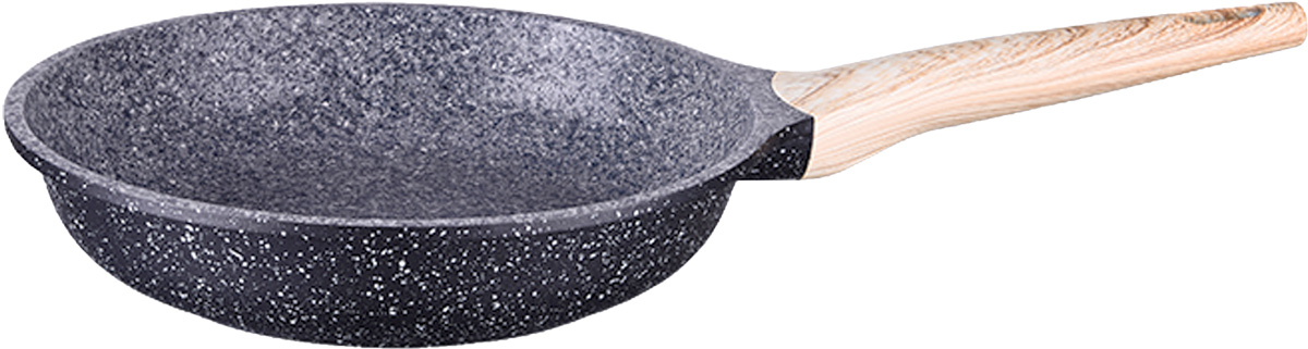 Сковорода Fissman Spotty Stone, с антипригарным покрытием. Диаметр 26 смAL-4422.26 Сковорода Fissman Spotty Stone, с антипригарным покрытием. Диаметр 26 смAL-4422.26Сковорода Fissman Spotty Stone изготовлена из литого алюминия с многослойным антипригарным покрытием FissEcoStone, которое усилено вкраплением каменных частиц. Первый слой - анодированный, второй слой - грунтовый, третий слой - высокопрочное антипригарное покрытие, усиленное натуральной каменной крошкой на основе минеральных компонентов, четвертый дополнительный шероховатый антипригарный слой с керамическими частицами. Главное преимущество покрытия - это устойчивость к царапинам и износу. Также покрытие безопасно для здоровья человека и окружающей среды. Утолщенное дно сковороды рационально распределяет тепло, что позволяет продуктам готовиться быстро и равномерно. Приятная на ощупь ручка из бакелита не нагревается и не скользит в руках. Посуда серии Spotty Stone - это уникальный дизайн и непревзойденное качество. Сковорода подходит для газовых, электрических, стеклокерамических, индукционных плит. Можно мыть в посудомоечной машине. Высота стенок: 6...