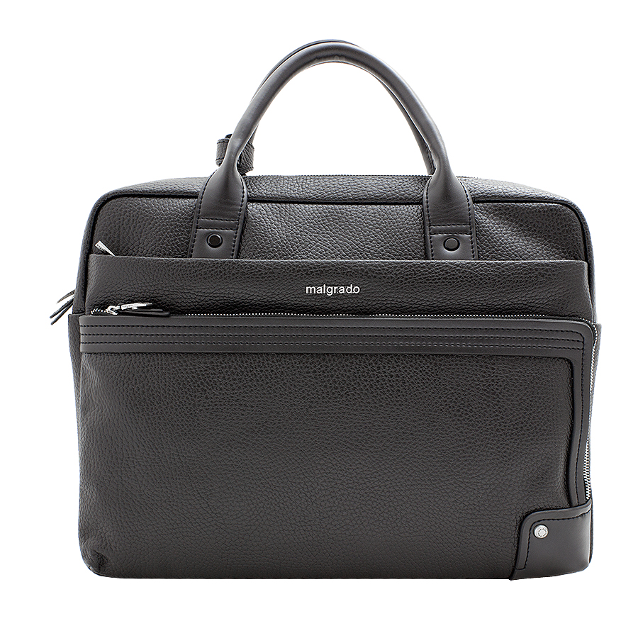 Сумка мужская Malgrado, цвет: черный. BR10-495С1538BR10-495С1538 black Сумка мужская Malgrado, цвет: черный. BR10-495С1538BR10-495С1538 blackСтильная мужская сумка Malgrado выполнена из натуральной кожи черного цвета с тиснением под рептилию. Сумка имеет одно основное отделение, которое закрывается на молнию. Внутри - кармашек на липучке для планшета, два кармашка для мелочей, кармашек на липучке для бумаг, два кармашка для мелочей. С передней и задней стороны имеется два отделения на молнии. Также на лицевой стороне сумки расположено три кармашка для визиток и кредитных карт, два кармашка для телефона и мелочей, два кармашка для пишущих принадлежностей. Сумка оснащена двумя удобными ручками и отстегивающимся плечевым ремнем регулируемой длины с накладкой для плеча. Фурнитура - серебристого цвета. Стильная мужская сумка Malgrado идеально подчеркнет ваш образ. Характеристики: Материал: натуральная кожа, текстиль, металл. Размер сумки (ДхШхВ): 41 см х 9 см х 37 см. Длина плечевого ремня: 70-140 см. Высота ручек: 11 см. Цвет: черный.