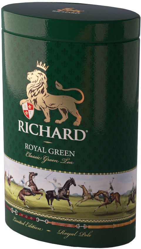 Richard Royal Green Polo зеленый крупнолистовой чай, 80 г610652 Richard Royal Green Polo зеленый крупнолистовой чай, 80 г610652Это не просто самый качественный английский чай. Это превосходные классические купажи с необыкновенными изысканными оттенками во вкусе и аромате.