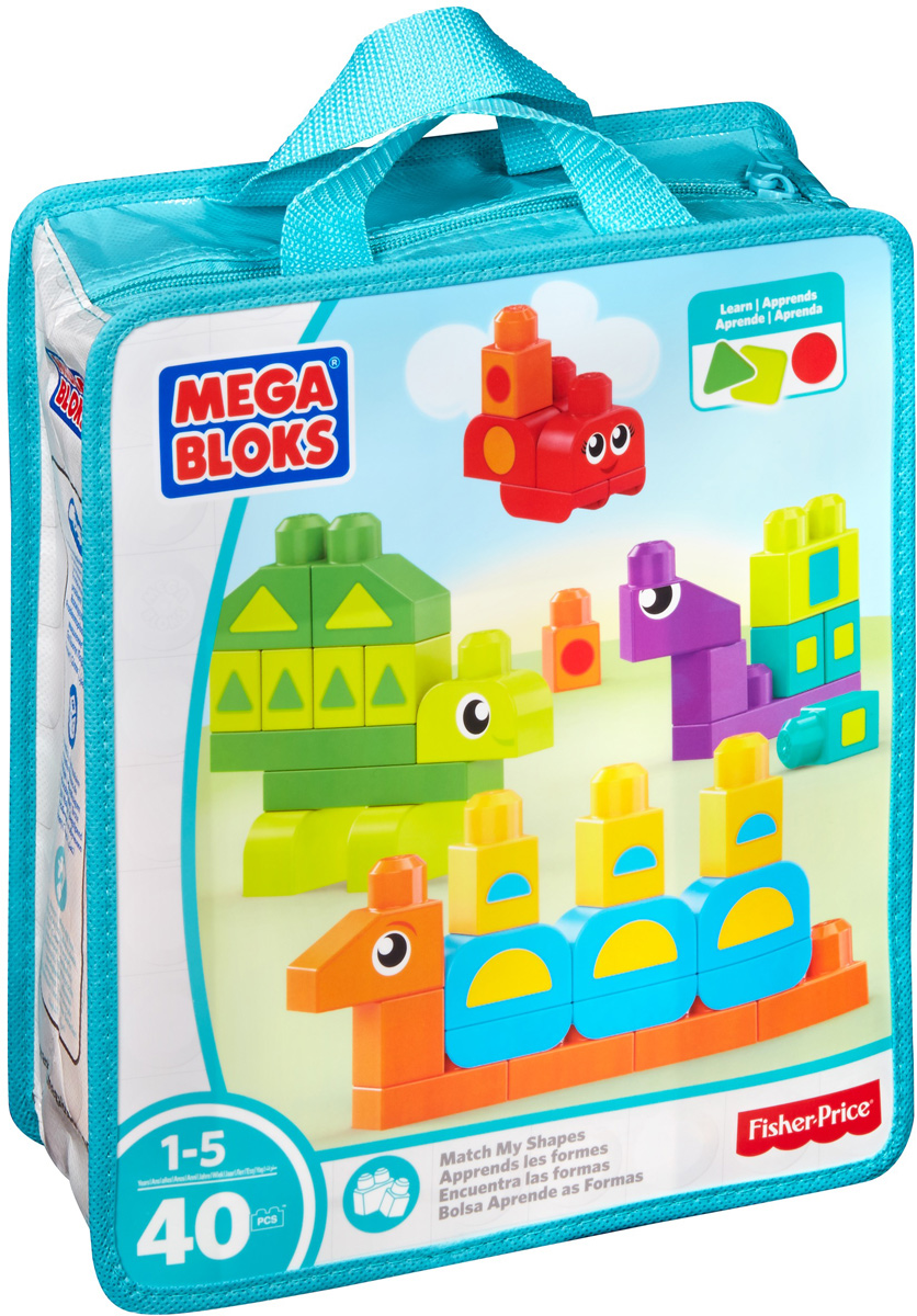 Mega Bloks Конструктор Найди фигурыDXH34 Mega Bloks Конструктор Найди фигурыDXH34Постройте дружелюбную компанию садовых животных и изучайте фигуры! Ваш юный строитель может изучить все фигуры, используя блоки. Подбирайте новую фигуру к каждому животному, используя круглые блоки, чтобы построить извивающуюся гусеницу, квадратные блоки, чтобы построить блочную улитку, треугольные блоки, чтобы построить угловатую черепаху и полукруглые блоки, чтобы построить круглую божью коровку. Находите фигуру для каждого животного и учите их различать! После завершения игры уберите игрушки в удобную сумку для хранения. Конструктор Mega Bloks Найди фигуры - идеальная игрушка для детей в возрасте от 1 года до 5 лет. Игровой набор состоит из 40 деталей для изучения различных форм. Соединяйте с другими игрушками для дошкольников от Mega Bloks и выстраивайте все, что захотите!