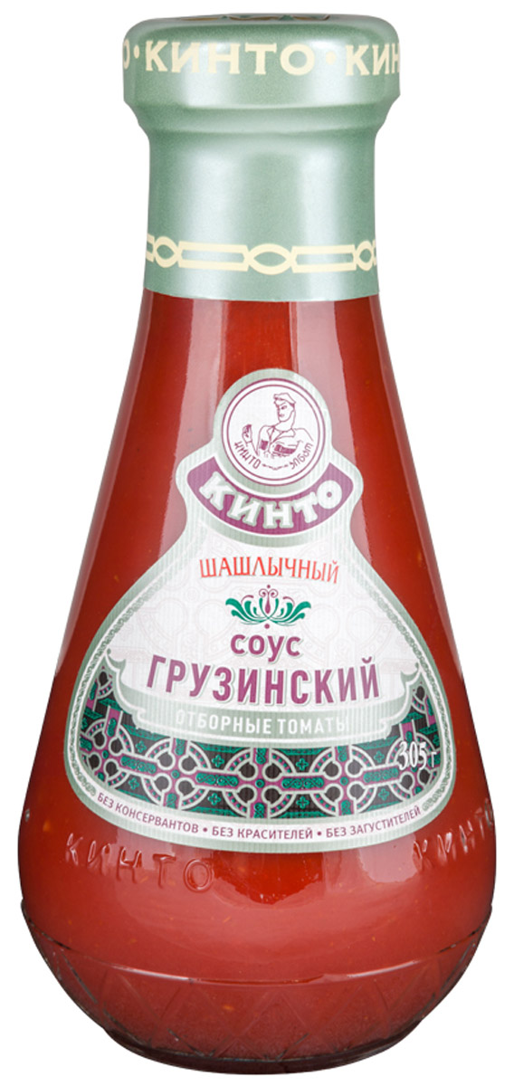 Кинто Шашлычный соус томатный грузинский, 305 г1512 Кинто Шашлычный соус томатный грузинский, 305 г1512Томатный умеренно-острый соус Кинто Шашлычный изготовлен по классической грузинской рецептуре из томатной пасты с добавлением пряностей. Обладает гармоничным вкусом и ароматом, идеально подходит к жареному и вареному мясу, блюдам, приготовленным на мангале или гриле. Этот соус придаст пикантность и остроту любому блюду.