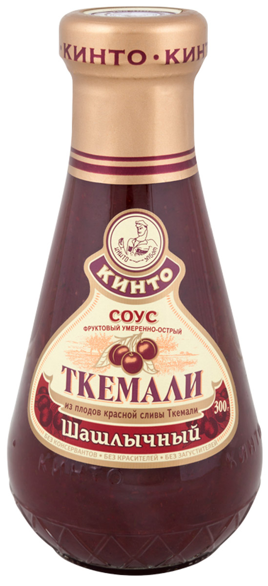 Кинто Ткемали шашлычный соус фруктовый, 300 г2515 Кинто Ткемали шашлычный соус фруктовый, 300 г2515Фруктовый умеренно-острый соус Кинто Ткемали шашлычный изготовлен из красной зрелой сливы ткемали, имеет яркий вкус и аромат. Отлично гармонирует с блюдами, приготовленными на мангале и гриле. Не содержит ГМО, консервантов, загустителей и красителей. Соусы ткемали занимают одно из почетных мест в грузинской кухне и готовятся из различных видов слив, от зеленой до терна. Соусы ткемали Кинто удивят гурманов изысканными, натуральными и приготовленными по традиционным рецептам вкусами. Подобно первым лучам солнца, этот соус добавит каждому блюду свежести и изысканности.