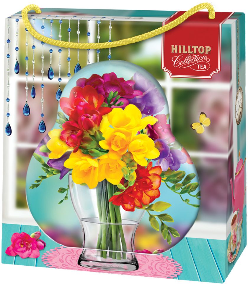 Hilltop Фрезия черный листовой чай с чабрецом в футляре, 50 г4607099307957 Hilltop Фрезия черный листовой чай с чабрецом в футляре, 50 г4607099307957Hilltop Фрезия - чай черный цейлонский байховый крупнолистовой с чабрецом.