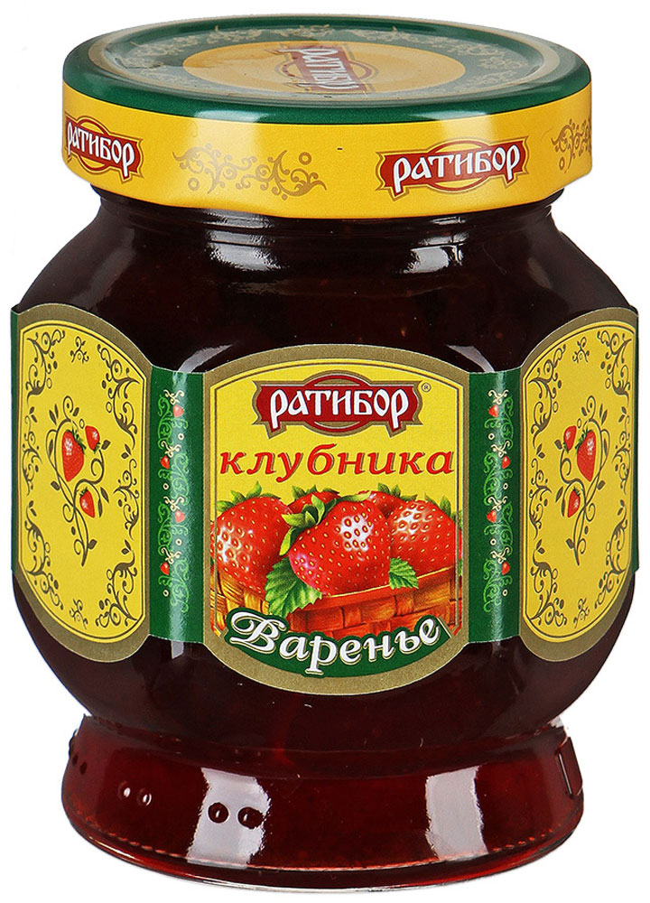 Ратибор варенье Клубника, 400 г856 Ратибор варенье Клубника, 400 г856В правильно приготовленном варенье ароматная клубника великолепно сохраняет органические кислоты, провитамин A и витамины группы B, которые укрепляют организм и помогают ему успешно бороться с недугами.